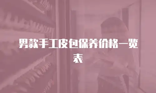 男款手工皮包保养价格一览表