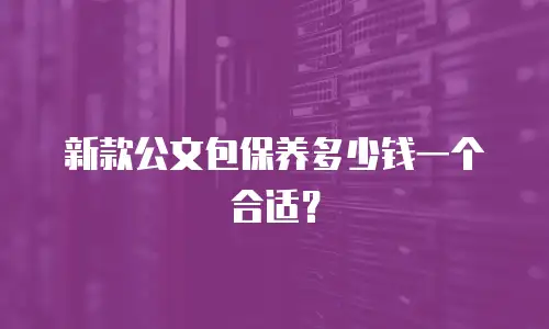 新款公文包保养多少钱一个合适？