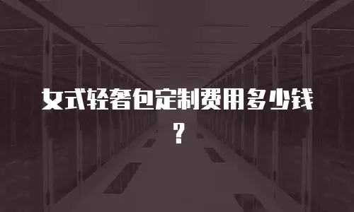 女式轻奢包定制费用多少钱？
