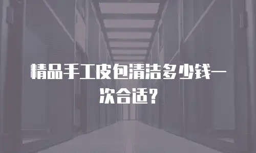 精品手工皮包清洁多少钱一次合适？
