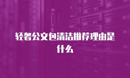 轻奢公文包清洁推荐理由是什么