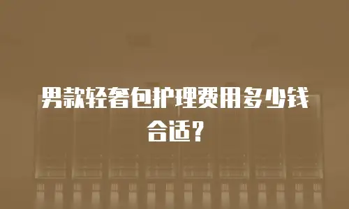 男款轻奢包护理费用多少钱合适？