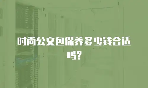 时尚公文包保养多少钱合适吗？