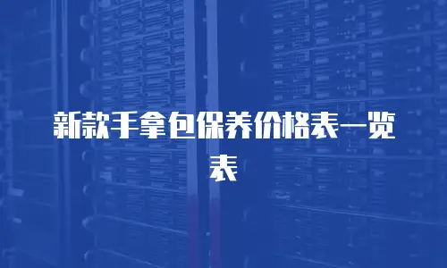 新款手拿包保养价格表一览表