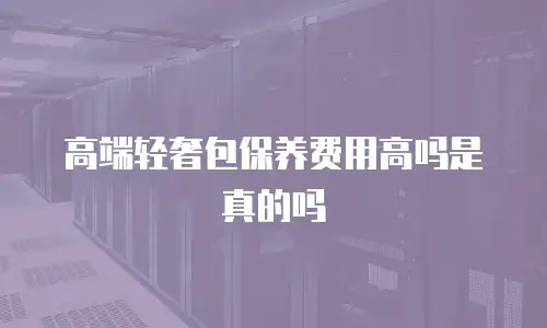 高端轻奢包保养费用高吗是真的吗