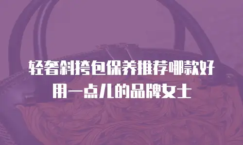 轻奢斜挎包保养推荐哪款好用一点儿的品牌女士