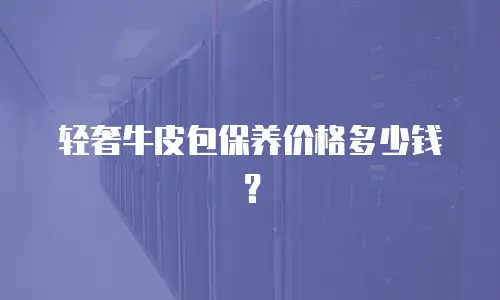 轻奢牛皮包保养价格多少钱？