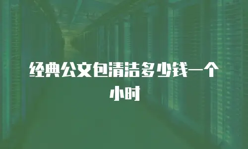 经典公文包清洁多少钱一个小时