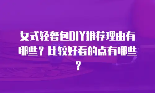 女式轻奢包DIY推荐理由有哪些？比较好看的点有哪些？