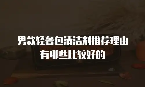 男款轻奢包清洁剂推荐理由有哪些比较好的