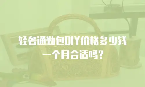 轻奢通勤包DIY价格多少钱一个月合适吗？