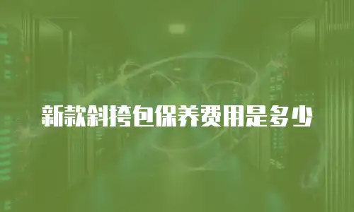 新款斜挎包保养费用是多少