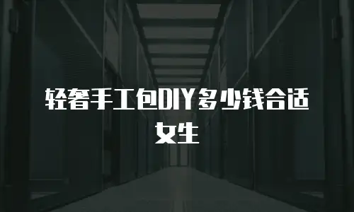 轻奢手工包DIY多少钱合适女生