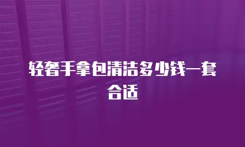 轻奢手拿包清洁多少钱一套合适