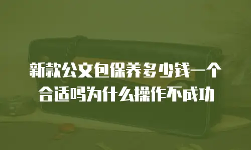 新款公文包保养多少钱一个合适吗为什么操作不成功