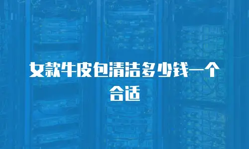 女款牛皮包清洁多少钱一个合适