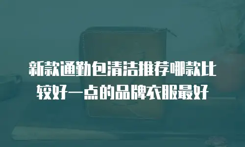 新款通勤包清洁推荐哪款比较好一点的品牌衣服最好