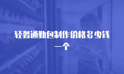 轻奢通勤包制作价格多少钱一个