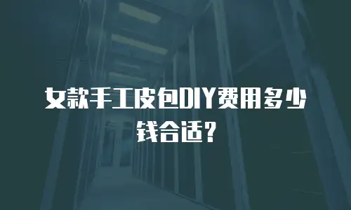 女款手工皮包DIY费用多少钱合适？