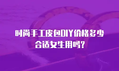 时尚手工皮包DIY价格多少合适女生用吗？