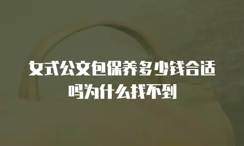 女式公文包保养多少钱合适吗为什么找不到
