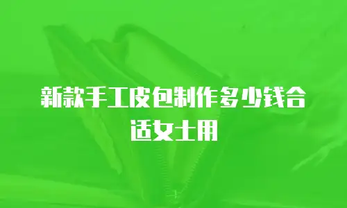 新款手工皮包制作多少钱合适女士用