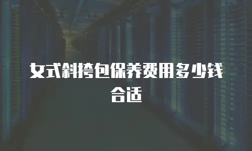 女式斜挎包保养费用多少钱合适