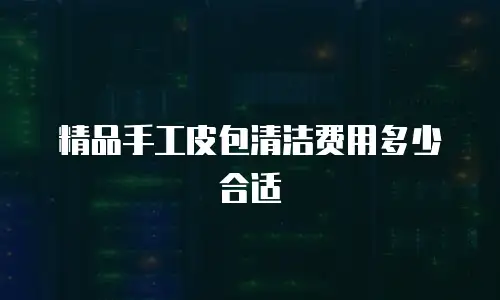 精品手工皮包清洁费用多少合适
