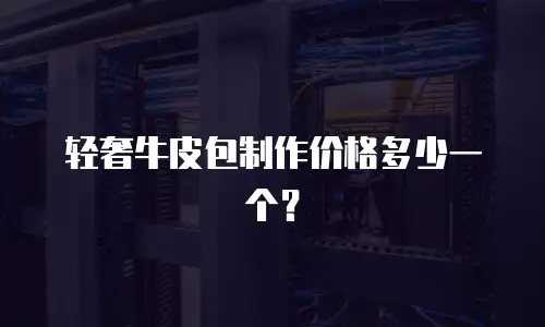 轻奢牛皮包制作价格多少一个？