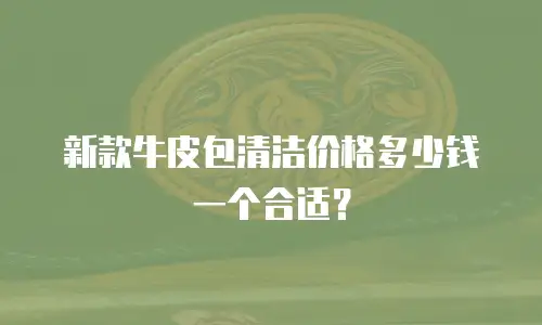 新款牛皮包清洁价格多少钱一个合适？