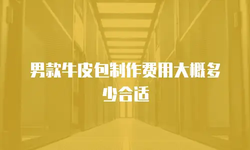 男款牛皮包制作费用大概多少合适