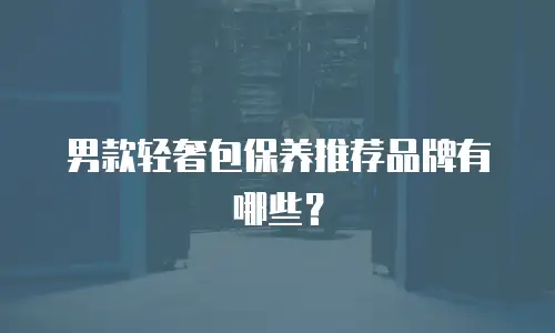 男款轻奢包保养推荐品牌有哪些？