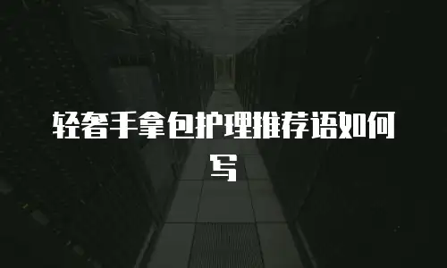 轻奢手拿包护理推荐语如何写