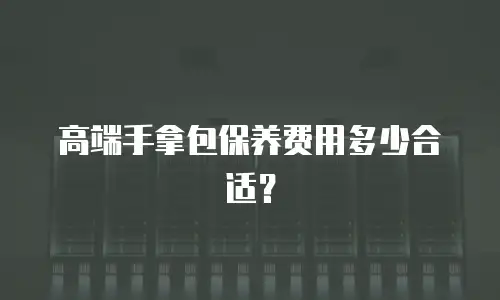 高端手拿包保养费用多少合适？