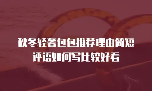 秋冬轻奢包包推荐理由简短评语如何写比较好看
