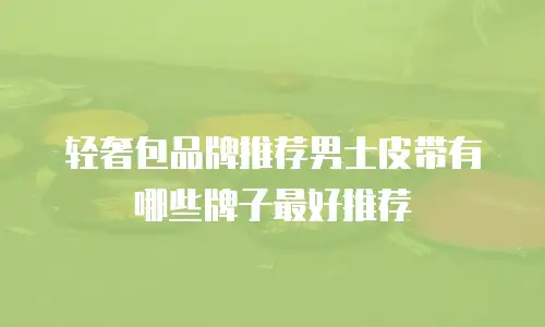 轻奢包品牌推荐男士皮带有哪些牌子最好推荐