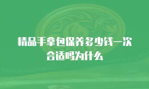 精品手拿包保养多少钱一次合适吗为什么