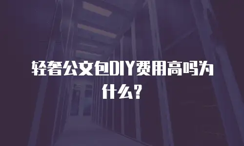 轻奢公文包DIY费用高吗为什么？
