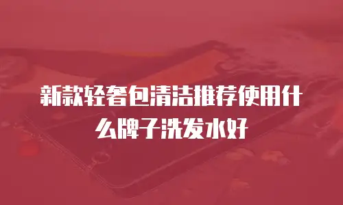 新款轻奢包清洁推荐使用什么牌子洗发水好