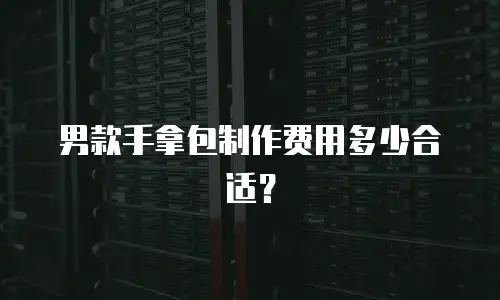 男款手拿包制作费用多少合适？