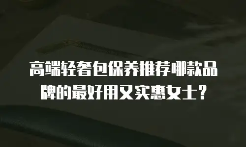 高端轻奢包保养推荐哪款品牌的最好用又实惠女士？