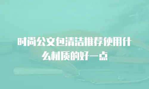 时尚公文包清洁推荐使用什么材质的好一点
