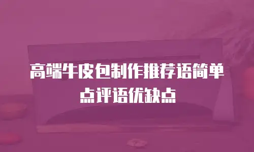 高端牛皮包制作推荐语简单点评语优缺点