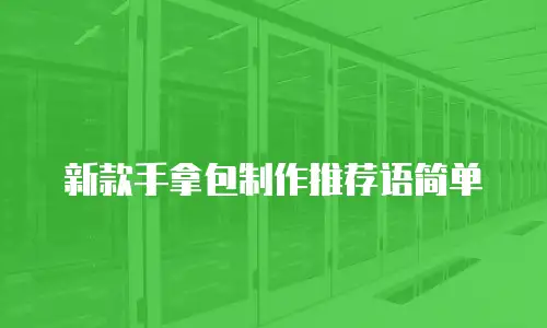 新款手拿包制作推荐语简单