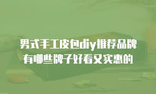 男式手工皮包diy推荐品牌有哪些牌子好看又实惠的