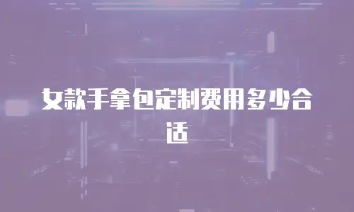 女款手拿包定制费用多少合适
