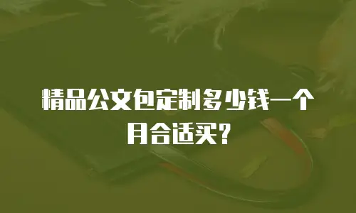精品公文包定制多少钱一个月合适买？