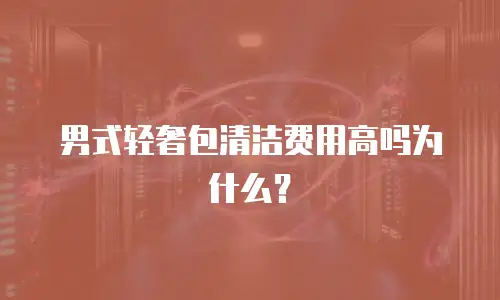 男式轻奢包清洁费用高吗为什么？