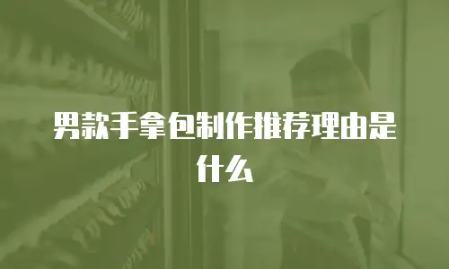男款手拿包制作推荐理由是什么