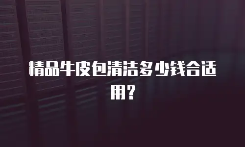 精品牛皮包清洁多少钱合适用？